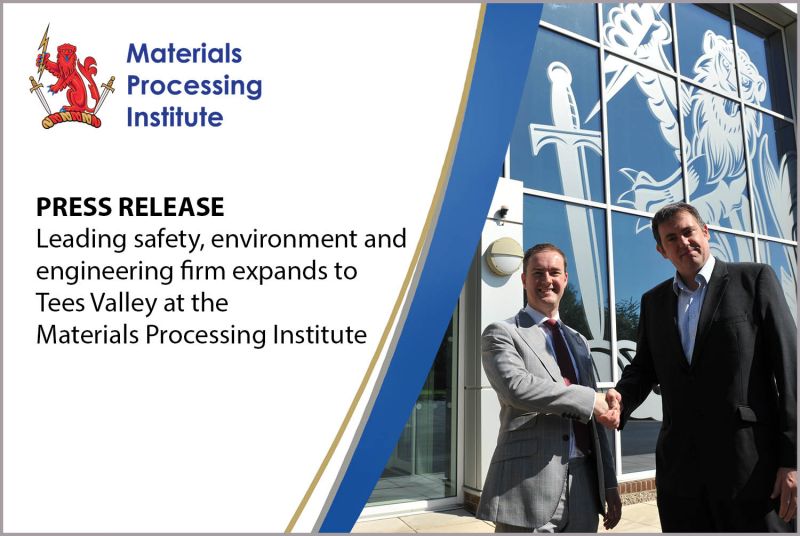 Leading safety, environment and engineering firm expands to Tees Valley at the Materials Processing Institute